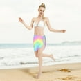 thumbnail image 6 of Swimsuit Coverups For Women Rainbow Stripe Sarong Beach Bikini Wrap Sheer Short Skirt Chiffon Scarf For Swimwear, 6 of 7