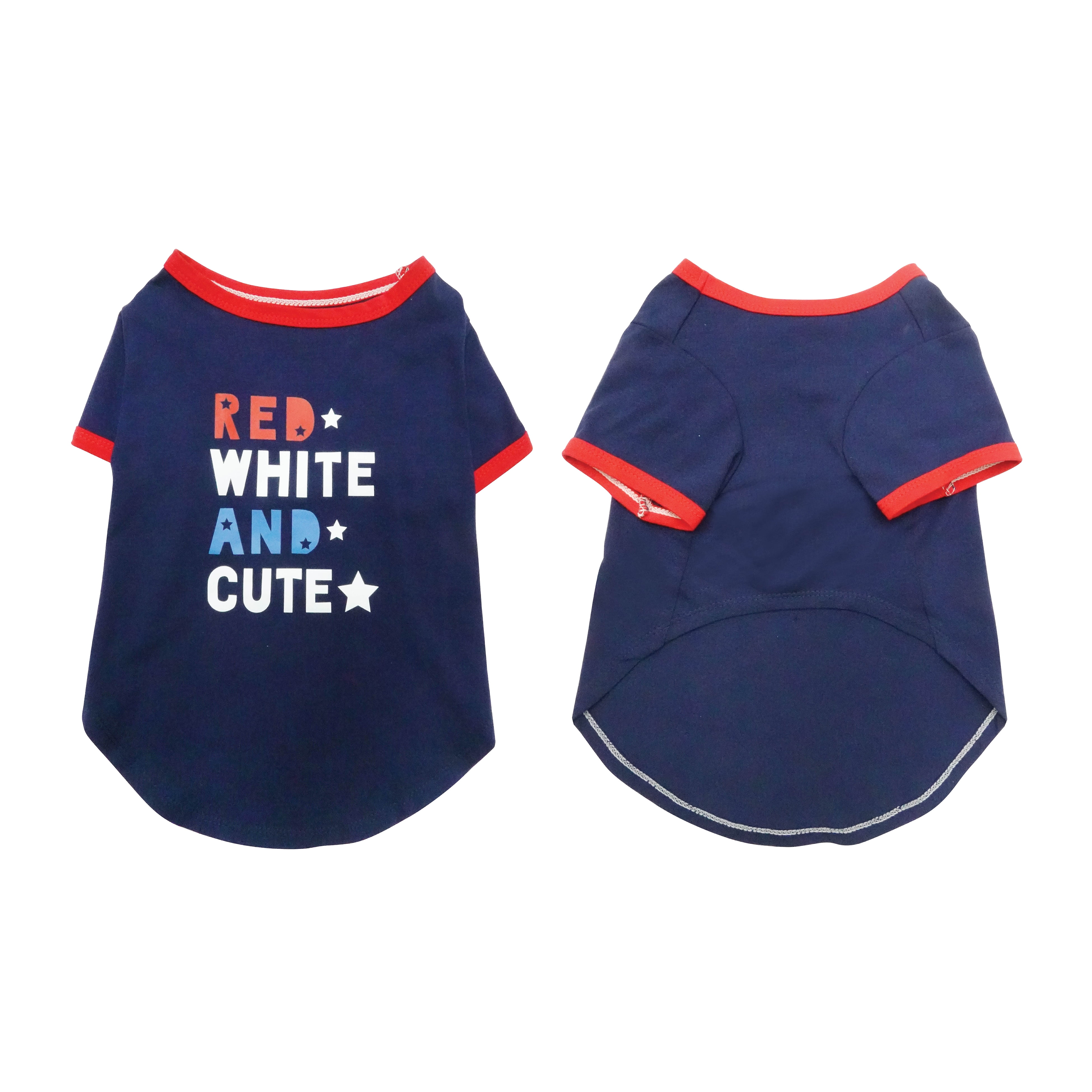 Best Furry Friends T-Shirt for Dogs or Cats, Red White & Cute, Medium