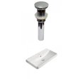 thumbnail image 1 of American Imaginations 23.82-in. W 1 Hole Ceramic Top Set In White Color - Overflow Drain Incl. AI-30744, 1 of 9