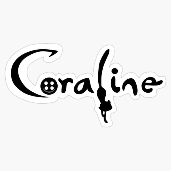 Car Decal Coraline Cat Tail Outline 6 Inch Professional Sticker for Truck, Car, Tumbler, Cup, Laptop, Decor, Locker, Table, Window