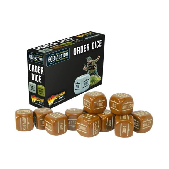 Warlord Games Order Dice - Brown (12) New