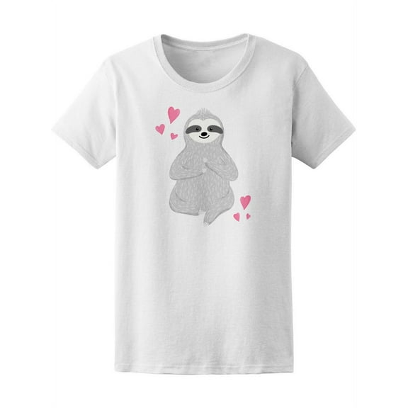 Cute Adorable Baby Sloth In Love T-Shirt Women -Image by Shutterstock, Female Medium