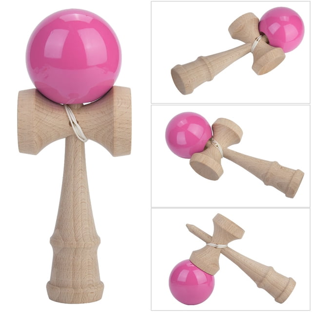 Juguete de malabarismo magistral con toque tradicional japonés Kendama rosa rojo