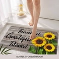 thumbnail image 3 of Farm Sunflower Door Mat&nbsp;Indoor Outdoor Entrance, Non Slip Rug for Kitchen Bathroom Entryway Rug, Positive Floral Vintage Brown Wooden Washable Doormat Floor Mat for Office Home Decor 24x36 Inch, 3 of 8