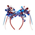thumbnail image 2 of JMKQLZ 2025 American Independence Day Party Headwear July 4th National Day Party Decoration Accessories USA Stars and Stripes Headband,Ribbon Hair Decoration Cute Hair Hoop for Women Girls Kids, 2 of 6