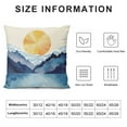 thumbnail image 5 of Chilfamy Mountains Sun Clouds Pillow Covers for Couch Sofa Indoor Outdoor Pillow Case High-Quality, Soft and Durable 1PC 18x18in, 5 of 5