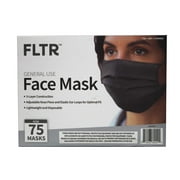 FLTR General Use Disposable Face Mask Black 75 Count