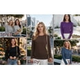 thumbnail image 6 of MOSHU 3 Pack T Shirts for Women Ribbed Long Sleeve Shirts Crew Neck Slim Fit Undershirts Casual Fall Tight Tops, 6 of 8