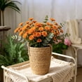 thumbnail image 4 of Large Wicker Flower Basket - Decorative Vase Container, Handwoven Rustic Floral Holder, Home Living Room Cafe Decor Accent, Lightweight, Durable, Multipurpose for Storage, Display, Floral Arrangement, 4 of 7