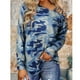 thumbnail image 5 of Oblique Shoulder Blouse, Colorfast Camouflage Printing Women Loose Top Crossed Shoulder Strap Stylish For Outdoors, 5 of 6
