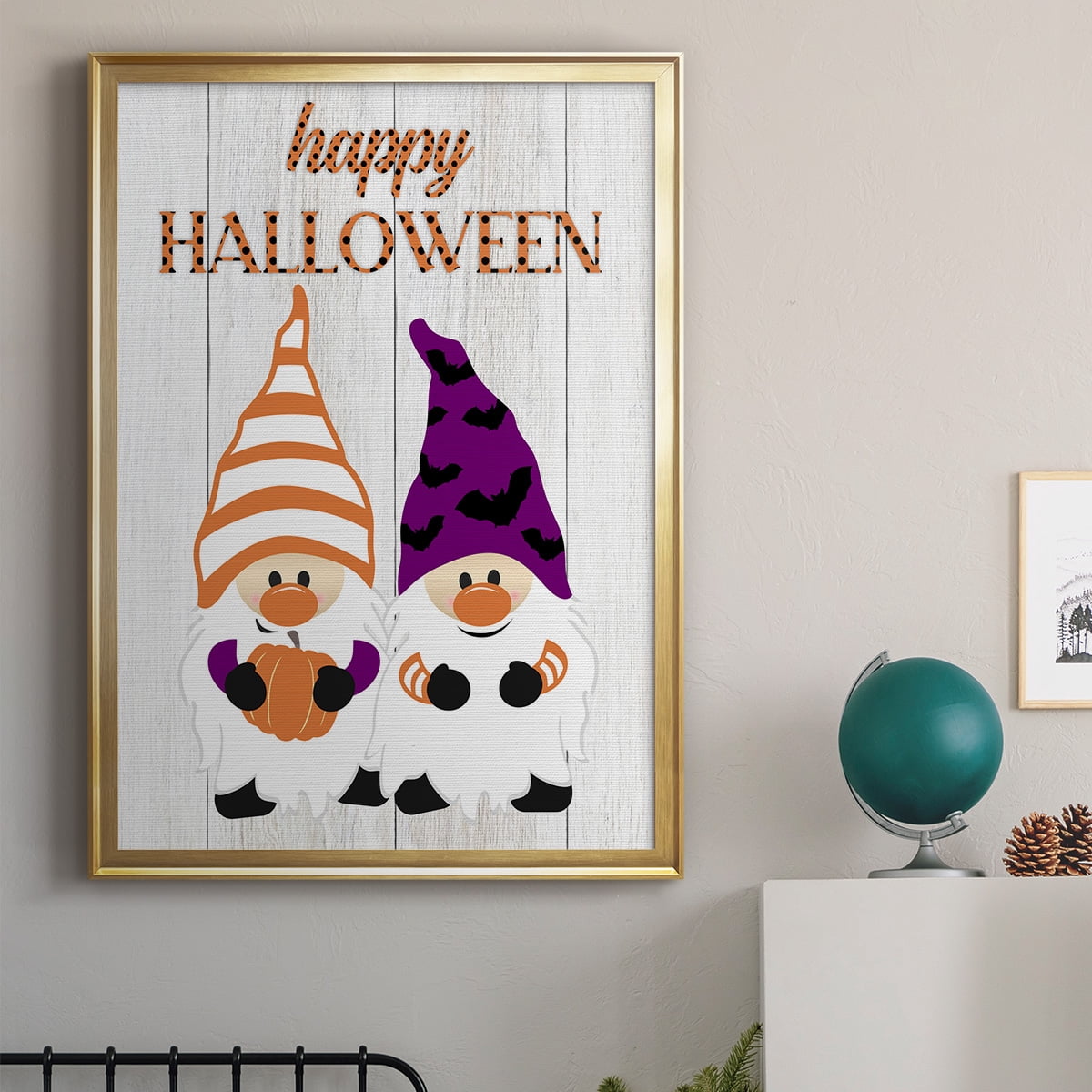 Halloween Gnomes Premium Framed Print - Ready to Hang