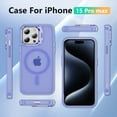 thumbnail image 5 of ELEHOLD Case for iPhone 14 Pro, Clear Transparent Camera Kickstand Case Shockproof Heavy Duty Protective Cover Case,Lightpurple, 5 of 8