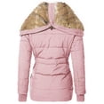 thumbnail image 2 of Dellytop Women's Padded Hooded Zipper Coat Wadded Jacket Plus Size, 2 of 4