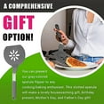 thumbnail image 2 of Homi Styles Jumbo Nylon Pancake Spatula | Wide Non-Stick Slotted Blade with Floral Cut-Out Design - Great for Pancake Flipper, and Egg Turner | 15 x 6.5 Inches (Gray), 2 of 8