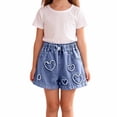 thumbnail image 5 of Girls Denim Shorts for Girls Casual Bottoms with Comfortable Fit and Stretchy Waistband for Everyday Wear - Everyday Summer Bottoms for Kids, 5 of 6