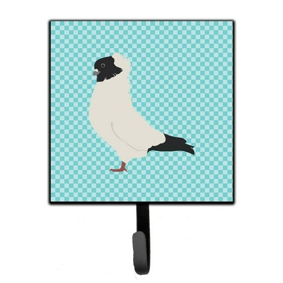 Nun Pigeon Blue Check Leash or Key Holder