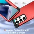 thumbnail image 4 of Decase for Samsung Galaxy S25 Ultra Phone Case,Shockproof Three Layer Heavy Duty Soft Silicone Rubber Bumper+Hard Plastic Hybrid Protective Case for Samsung Galaxy S25 Ultra,Red, 4 of 7