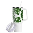 thumbnail image 2 of Green Leaves 40 oz Tumbler with Handle Insulated&nbsp;Travel Mug&nbsp;Lid Straw Leak Proof Steel Vacuum Water Bottles Glasses Fits in Car Cup Holder, 2 of 7