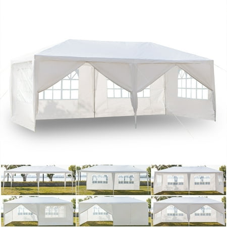 Top Knobs 10'x20' Easy Set Up Canopy Tent with 6 Removable Sidewalls Panels,Folding Instant Wedding Party Outdoor Commercial Event Gazebo Pavilion,