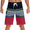 Red Striped, variant on Nonwe Men's Sportwear Quick Dry Board Shorts with Lining Gray 34