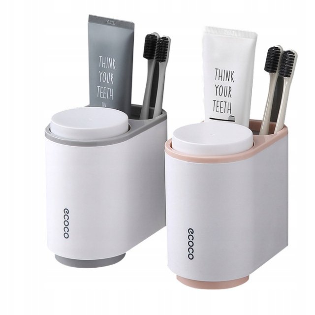 Estante de baño caja de almacenamiento estante para tazas polvo gris 2 piezas JM