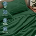 thumbnail image 6 of Bare Home Premium 1800 Collection 4-Piece Bed Sheet Set, King, Forest Green, 6 of 11