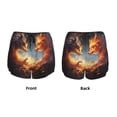 thumbnail image 3 of Daiia Red And Gray Flame Fox Pattern Women's 2 in 1 Running Shorts - Lightweight Athletic Workout Gym Yoga Shorts Liner with Phone Pockets-Medium, 3 of 7