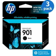 HP 901 Black Original Ink Cartridge, 3-pack