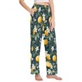 thumbnail image 2 of FORMRS Women's Pajama Pants with Pockets Soft Comfy Loungewear Sleep Bottom, Sizes S-2XL, Floral Lemons, 2 of 8
