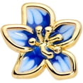 thumbnail image 2 of Body Candy Women 20G PVD Steel Nose Ring Tropical Blue Flower Nose Stud Nose Bone Body Piercing Jewelry 1/4", 2 of 4