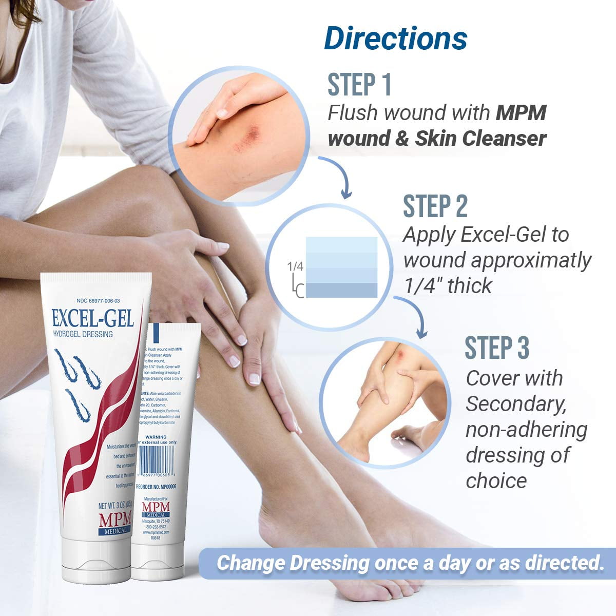 MPM Medical Hydrogel Dressing Excel-Gel, 4 oz, Model MP00006