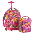 thumbnail image 1 of Mochila con ruedas + Lonchera Jworld SQbags Escolar Infantil Llantitas con luces, 1 of 7