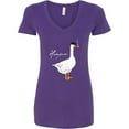 thumbnail image 3 of Inktastic French Goose Says Honque Women's V-Neck T-Shirt, 3 of 5