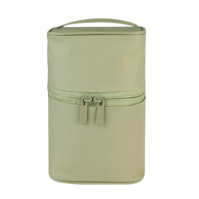 Bolsa de maquillaje de viaje, portaescobillas portátil en Organizador de cosméticos femenino multipropósito Bolsa de almacenamiento de artículos de tocador para mujeres Verde Sunnimix Bolsa de maquillaje de viaje