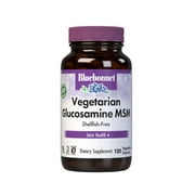 Bluebonnet Vegetarian Glucosamine MSM Supplement, Shellfish-Free Glucosamine HCI, 120 Caps