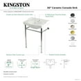 thumbnail image 4 of Kingston Brass KVPB30229W80 Victorian 30" Ceramic Console Sink with Stainless Steel Legs (8-Inch, 3-Hole), White/Matte Black, 4 of 4