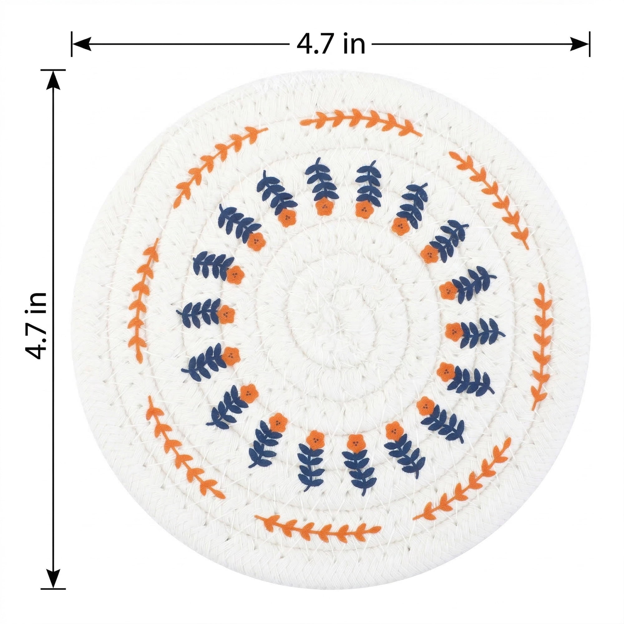 Unique Bargains Round Pot Holders Heat Resistant Non Slip Hot Pads for Cooking 4.72in 1Pcs