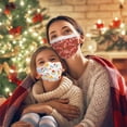 thumbnail image 5 of 50 mascarillas para adultos, mascarilla navideña, mascarillas desechables para niños, mascarillas de dibujos animados para niños, mascarilla de protección diaria con capa filtrante y orejeras de punto Rojo Verde RV011031-00235SDJ, 5 of 5