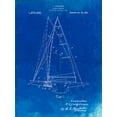 thumbnail image 2 of Borders, Cole 12x14 Gold Ornate Wood Framed with Double Matting Museum Art Print Titled - PP942-Faded Blueprint Ljungstrom Sailboat Rigging Patent Poster, 2 of 4