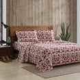 thumbnail image 3 of Eddie Bauer Arcadia Red Cotton Flannel 4 Piece Sheet Set, King, 3 of 4