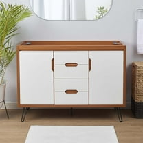 Modway Energize 48" Double Sink Compatible (Not Included) Bathroom Vanity Cabinet in Cherry White
