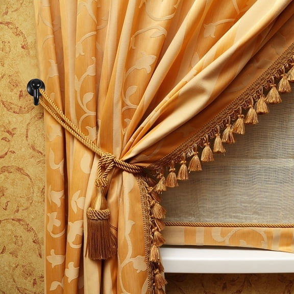 Topbathy 2Pcs Curtain Hold Back Hooks Black Retro Curtain Holder for Homeowners Living Room