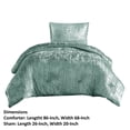 thumbnail image 5 of Jay 2 Piece Twin Comforter Set, Polyester Velvet Deluxe Texture, Green- Saltoro Sherpi, 5 of 5