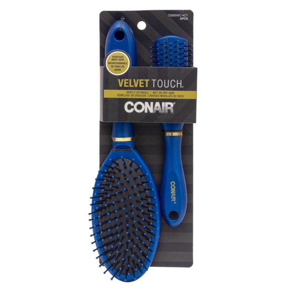 Conair Velvet Touch 2 pk Cushion & Mini Brush