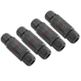 thumbnail image 4 of For 4Pcs 3Pin Waterproof Connector 1 In 1 Out for Outdoor Street Garden LED Lights IP68, 4 of 7