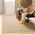 thumbnail image 2 of Safavieh Natural Fiber Collection NF114X Border Basketweave Seagrass Area Rug, 4' x 6', Gold, 2 of 2