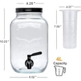 thumbnail image 2 of 1-Gallon Drink Dispenser, Glass Water Dispenser with Black Tin Lid and Black Stainless steel faucet,Black Iron Frame,Mason Drink Dispenser for Parties, Picnics, Barbecues and Daily,2 pack, 2 of 8