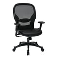thumbnail image 1 of Professional Breathable Mesh Back Chair with Bonded Leather Seat in Black, 1 of 12