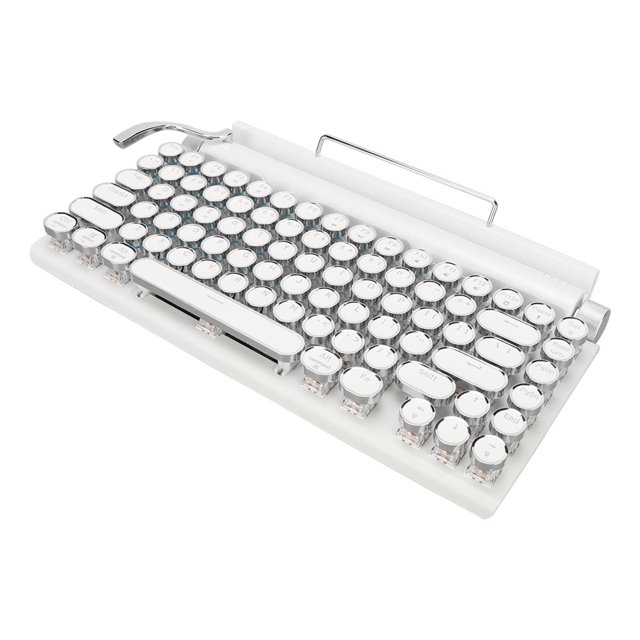 Clavier mécanique, support 3 Dispositifs FN Maître 5.0 Clavier mécanique pour machine à écrire 83 Clés pour Cellphone White