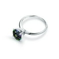 thumbnail image 3 of Gem Stone King 14K White Gold 2.40 Ct Round Green Mystic Topaz Women Solitaire Engagement Ring, 3 of 6